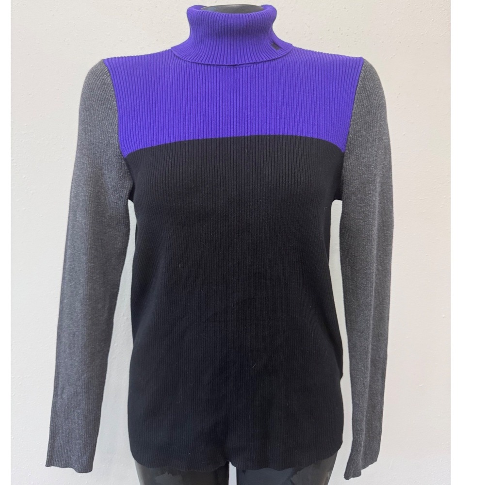 Lauren Ralph Lauren Ribbed Turtleneck Women's Sweater Sz XL Preppy RetroXL